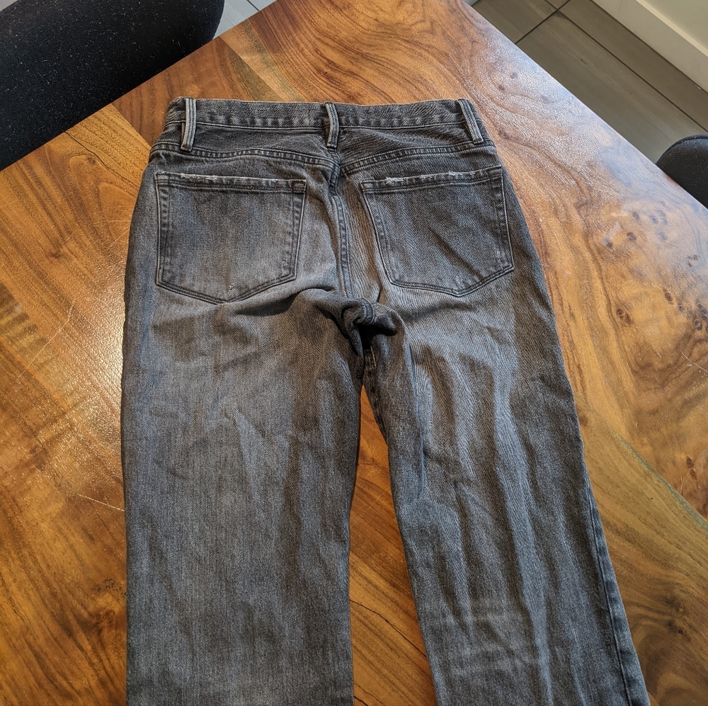 FRAME - Le Nouveau High Waist Crop Straight Leg Jeans | Size 26 | Haynes Gray - Picture 10 of 16